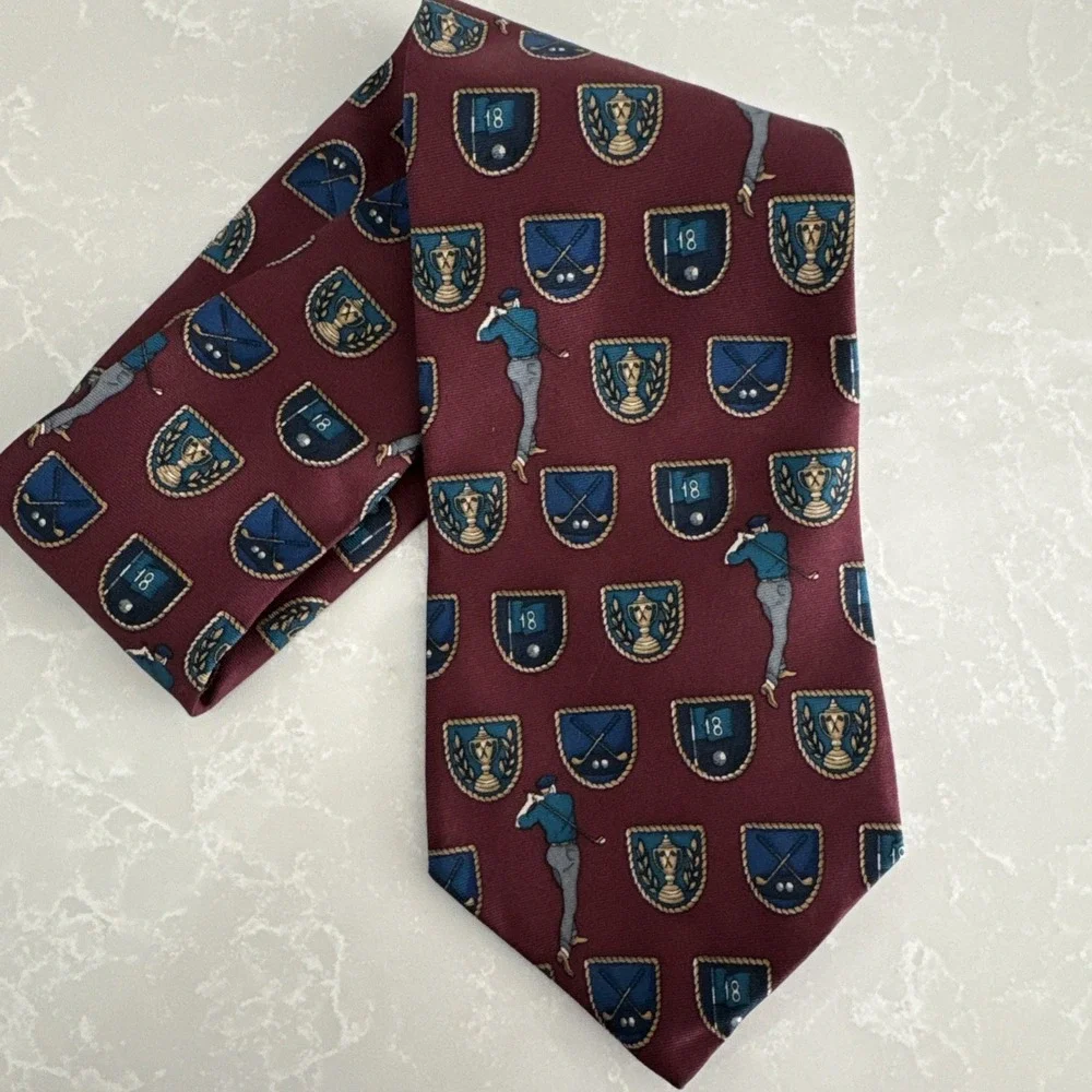 Hathaway Men's Silk Tie Novelty‎ Golfers